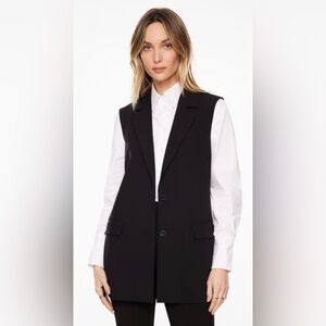 Dynamite Women's Black Blazer sleeveless Vest